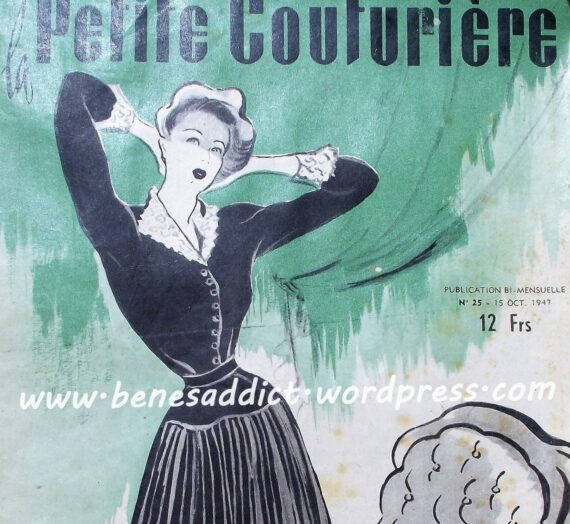 Revue « La Petite Couturière » 1947 en intégralité , avec patron couture femme  et tricot homme.