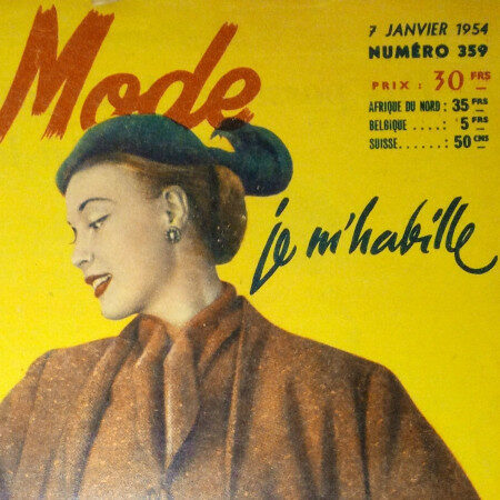 Revue Vintage « Votre Mode » De Janvier 1954 avec patrons, tricot, crochet, couture …