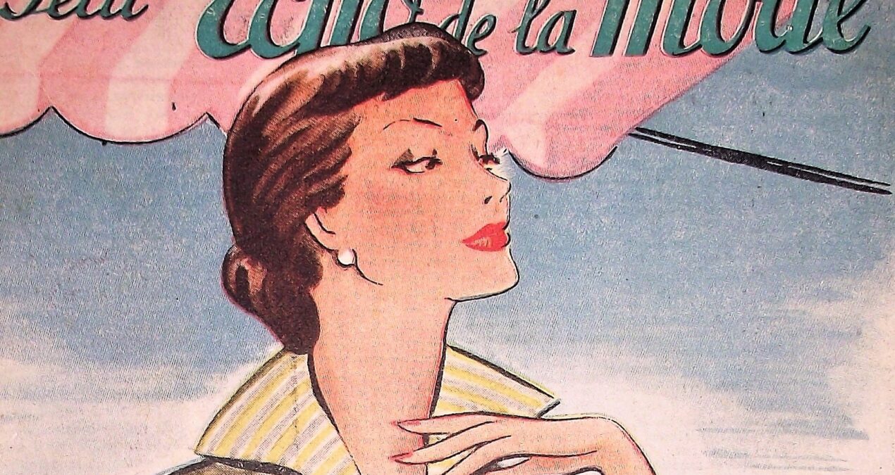 Revue Vintage Le Petit Echo De La Mode août 1952! Avec patrons de couture, tricot, broderies, recettes de cuisine…