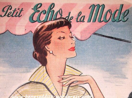 Revue Vintage Le Petit Echo De La Mode août 1952! Avec patrons de couture, tricot, broderies, recettes de cuisine…