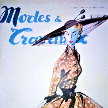 Revue Vintage "Modes et Travaux" d’Avril 1949, avec de la couture, du tricot, du crochet, des recettes…