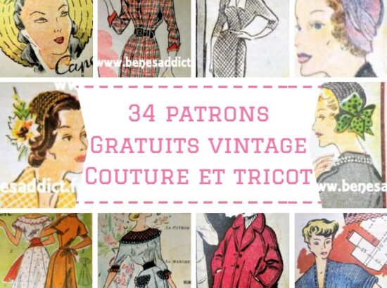GRATUIT! 34 patrons Couture et Tricot Vintage 1950!