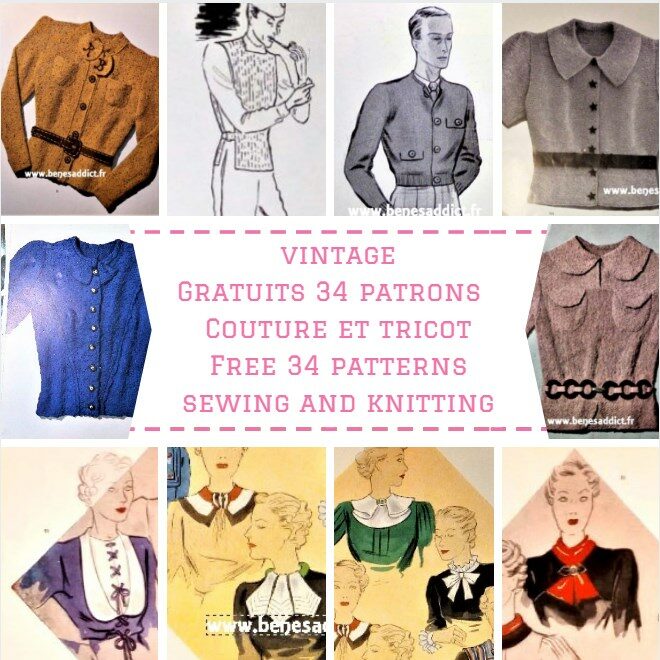 GRATUIT 34 patrons tricot/couture 1935/1939 Hommes, Femmes, Soldats!