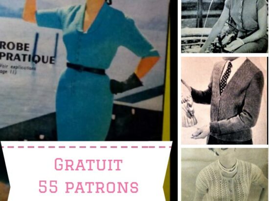 GRATUIT 55 Patrons Tricot Vintage – 1955 FREE Knitting patterns