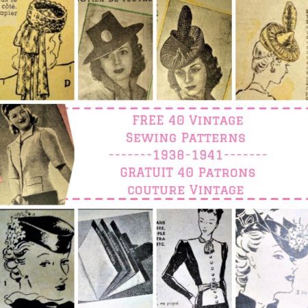 GRATUIT! 40 SUPERBES Patrons Couture Vintage de 1938 à 1941!