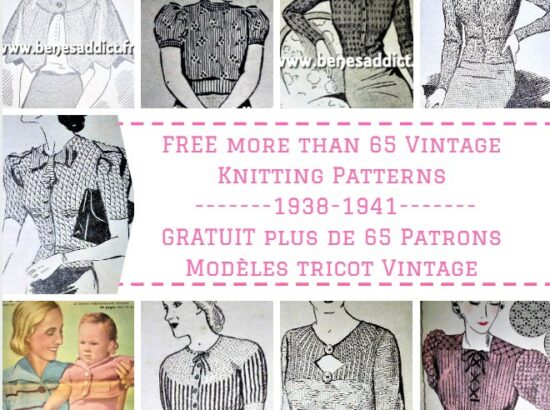 GRATUIT 40 Patrons/Modèles Tricot Vintage 1939-1941 FREE 40 Knitting Patterns