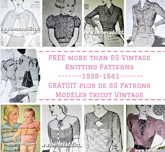 GRATUIT 40 Patrons/Modèles Tricot Vintage 1939-1941 FREE 40 Knitting Patterns