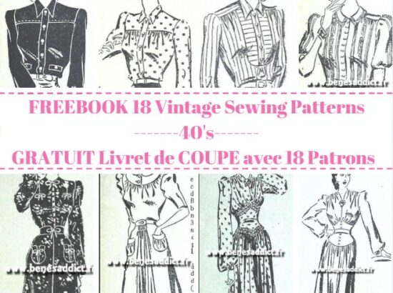GRATUIT Livret de coupe Vintage « Je fais mes robes et mes blouses » avec 18 Patrons! Années 40!!