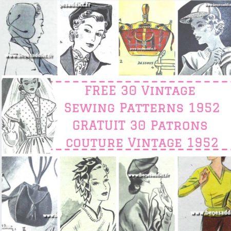 GRATUIT! 31 SUPERBES Patrons Couture Vintage de 1952! 50’s!