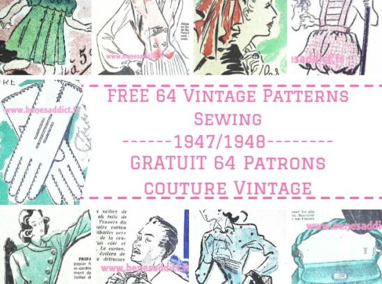 GRATUIT! 64 SUPERBES Patrons Couture Vintage de 1947! FREE Sewing patterns