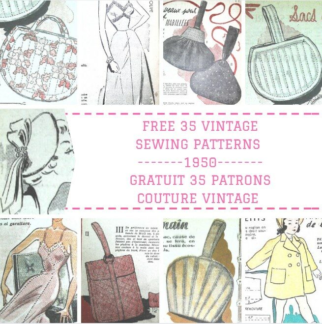 GRATUIT! 35 SUPERBES Patrons Couture Vintage de 1950! Vêtements et accessoires! FREE Sewing patterns