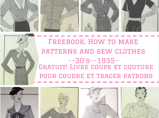 20 patrons de corsages FREEBOOK vintage « Coupe et Couture » 1935