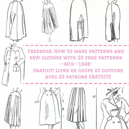 FREEBOOK 1948 Méthode de Coupe Partie 2, pour manteaux, jupes VINTAGE pour Femme!