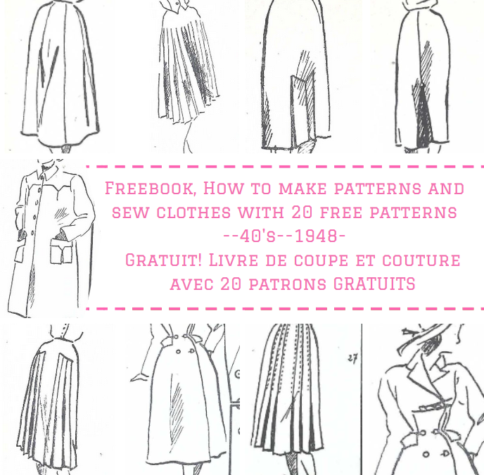 FREEBOOK 1948 Méthode de Coupe Partie 2, pour manteaux, jupes VINTAGE pour Femme!