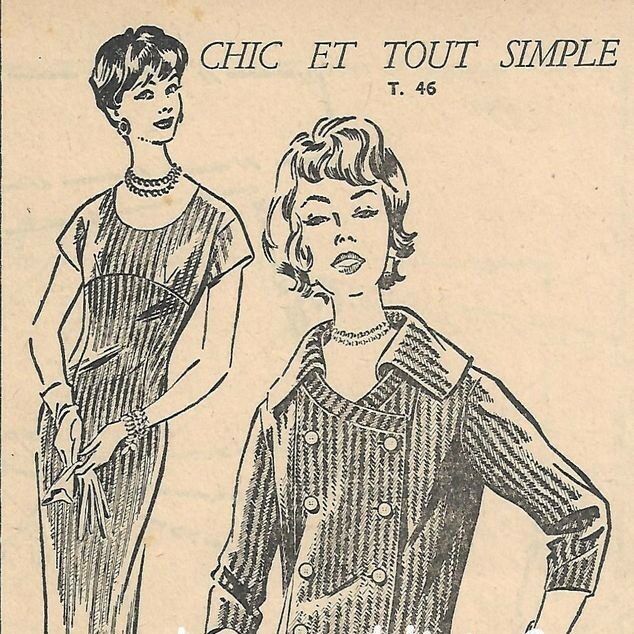 SUPERBE patron GRATUIT Vintage 1958 à imprimer! Une robe et sa veste assortie!