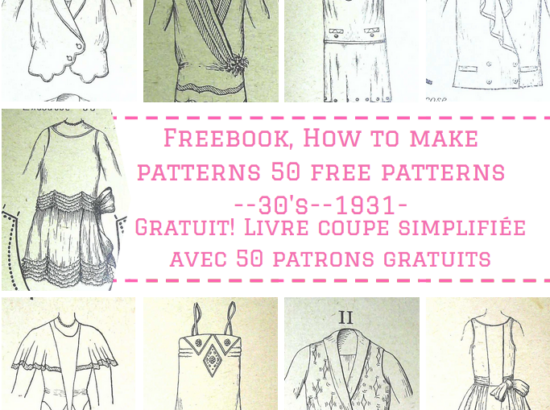 FREEBOOK « Coupe Simplifiée » 1931 avec 50 Patrons GRATUITS vêtements (Histoire du costume)