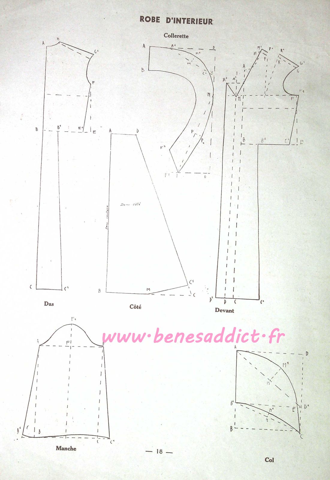 Patrons De Couture Modèles Robe Taille 44 Années 50/60 - Occasion - Rétro