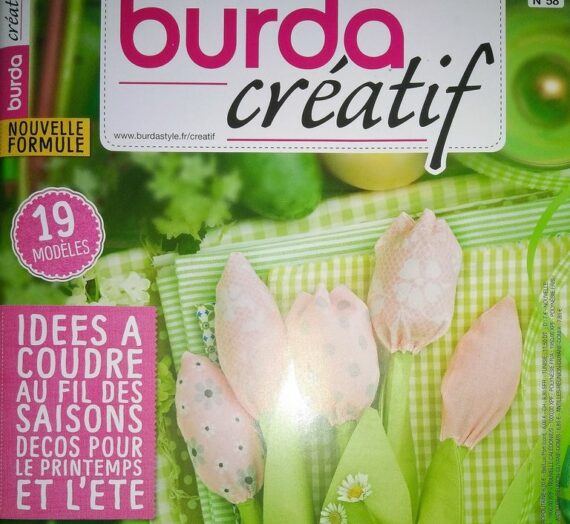 « Burda Créatif n°58 » avec 19 modèles de Décos à coudre Printemps et Été!