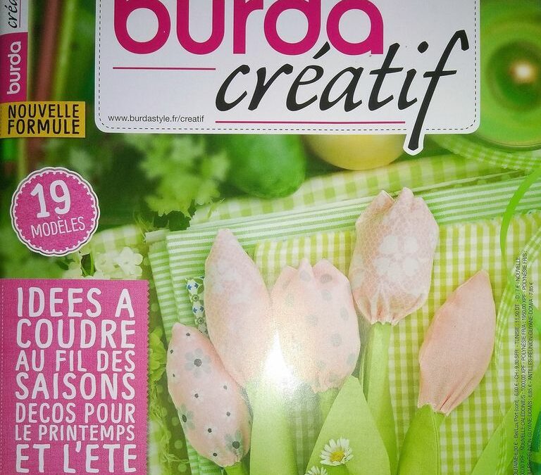 « Burda Créatif n°58 » avec 19 modèles de Décos à coudre Printemps et Été!