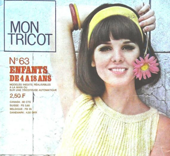 « Mon Tricot » Revue de 1964 avec 40 modèles GRATUITS Mains et Machine!