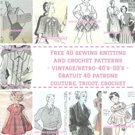GRATUITS Couture, Tricot, Crochet 40 SUPERBES patrons/modèles Années 50!