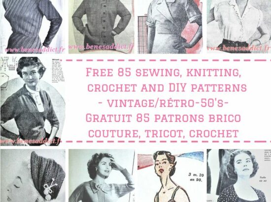 85 Patrons/modèles GRATUIT, Bricolage, Couture, Tricot, Crochet  50’s Vintage