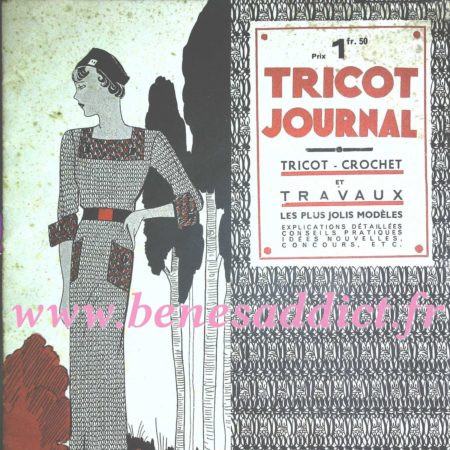 Tricot Journal 1935 GRATUIT, en intégralité avec 18 beaux modèles, Crochet et Tricot