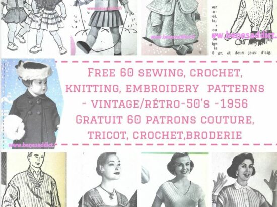 Voyage dans le passé avec 60 Patrons GRATUITS de 1956, Tricot, couture, crochet!