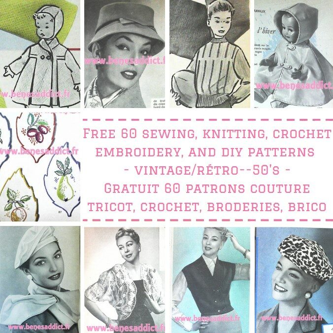 Passion du vintage 60 Patrons/Modèles GRATUITS Couture, Tricot, Crochet, Broderie, Brico de 1957!