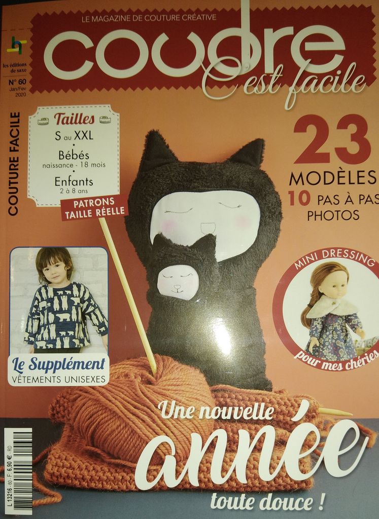 Patron et tutoriel de couture pour poupée ours. Mini modèle de couture et  tutoriel PDF pour poupée ours. -  France