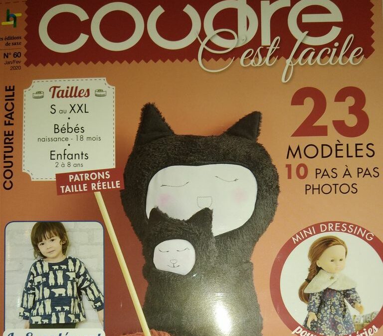 Coudre C’est Facile N°60 avec 23 modèles dont une Collection pour Enfant UNISEXE!
