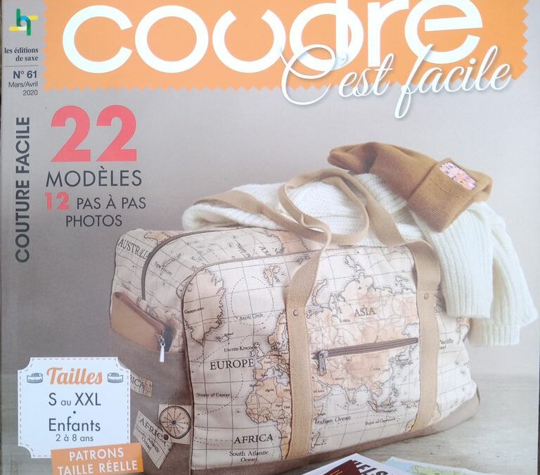 Doudous, sacs, etc avec « Coudre C’est Facile » n°61 et 22 BEAUX modèles à réaliser!