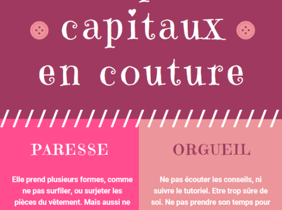 Infographie « Les 7 Péchés Capitaux en Couture » à partager sans modération!