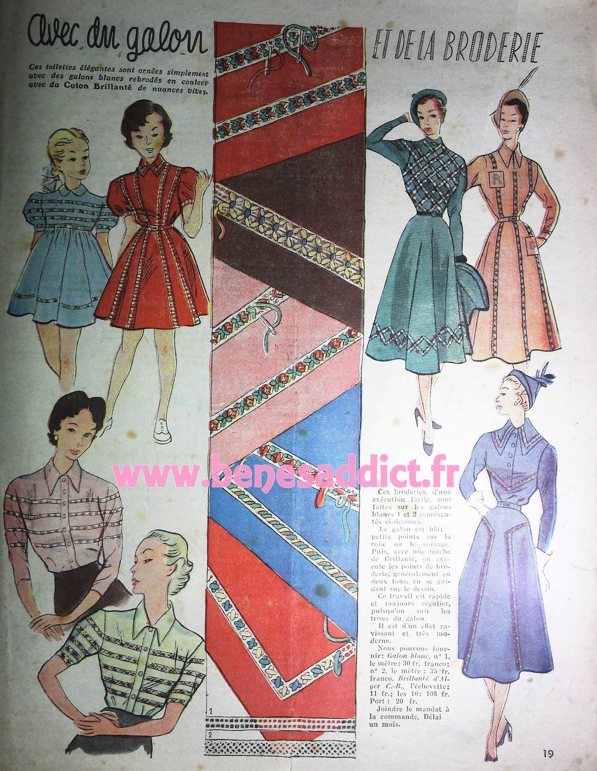 Plaisir Vintage avec 70 patrons GRATUIT 50's tricot, couture, crochet, broderie