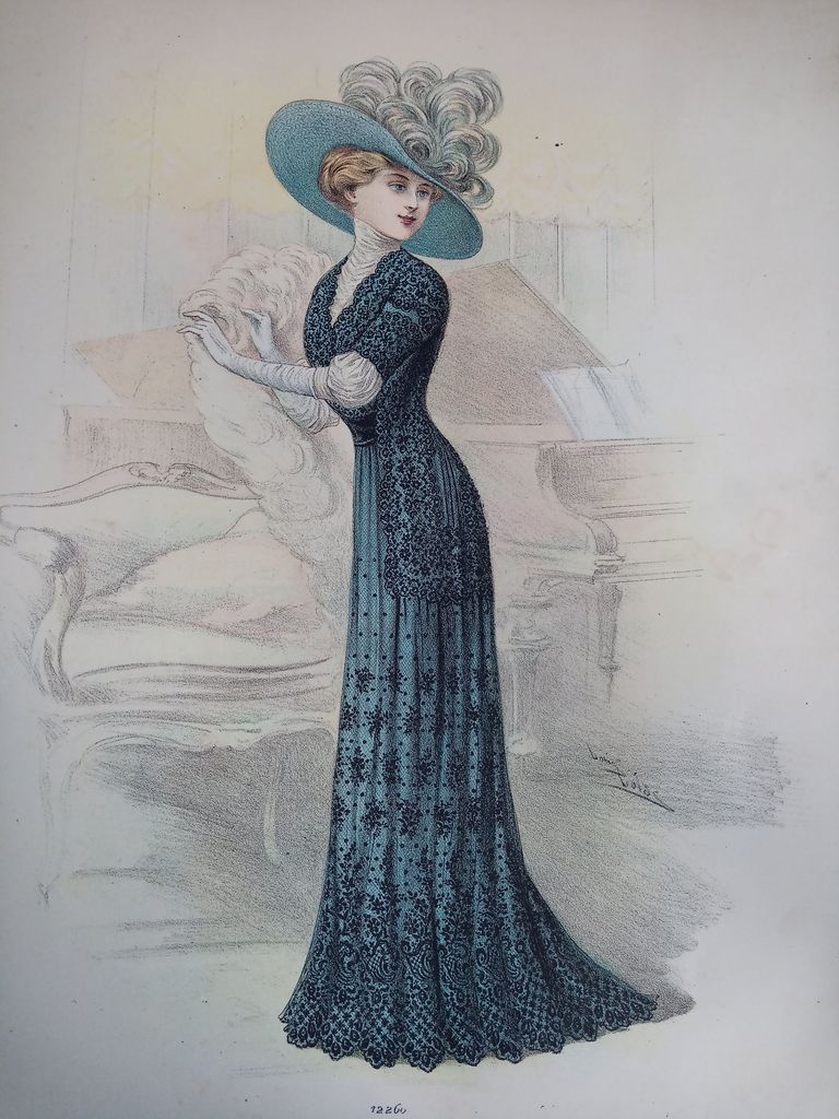 catalogue 1910 couture dentelle echantillons gravures de mode