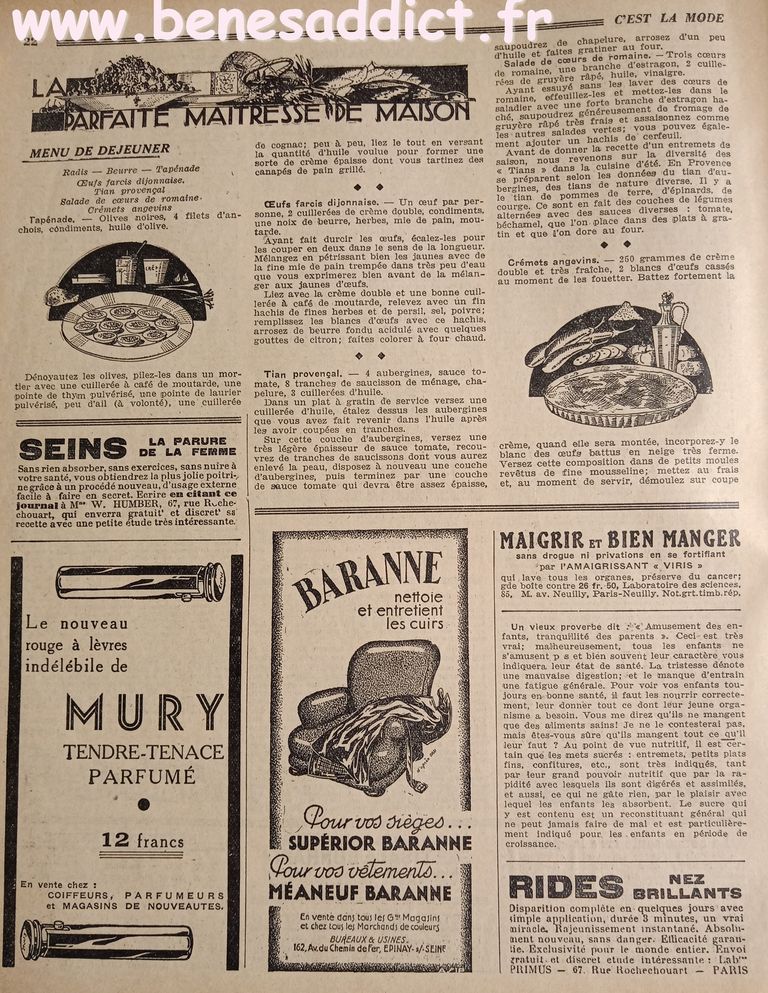 avant guerre 1933 et des Tas de patrons/modèles GRATUITS, Tricot, Couture, Crochet, cuisine