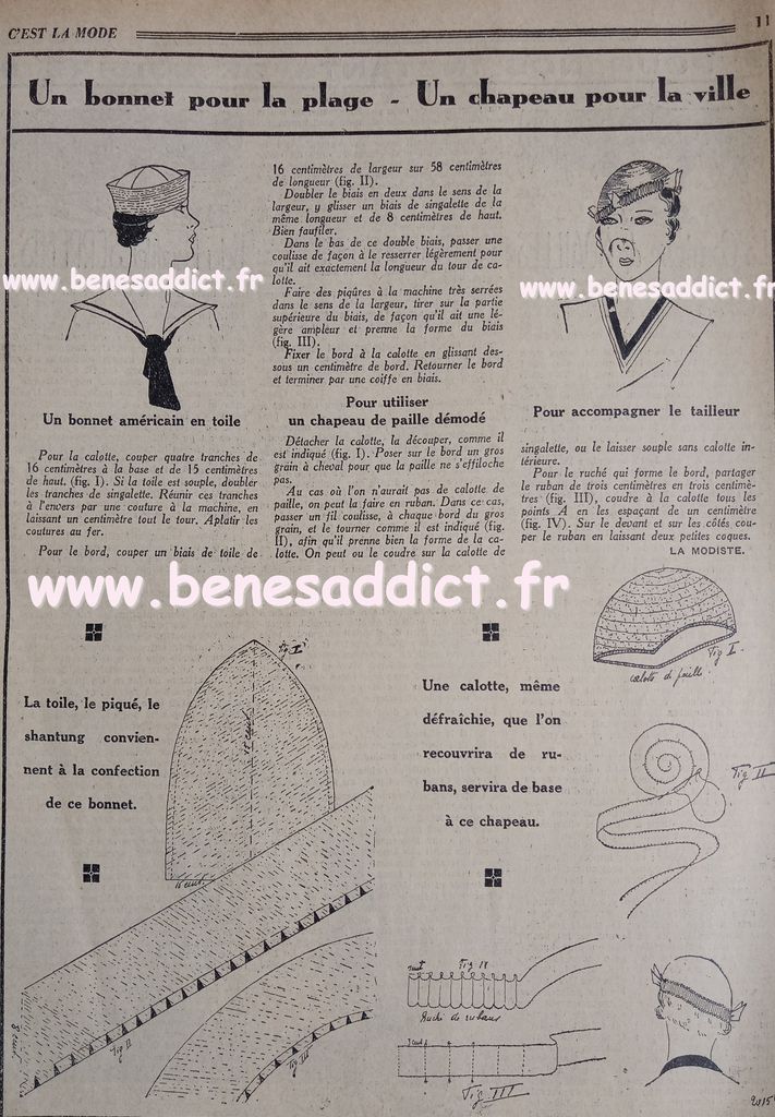 L'avant guerre1933 et des Tas de patrons/modèles GRATUITS, Tricot, Couture, Crochet, cuisine