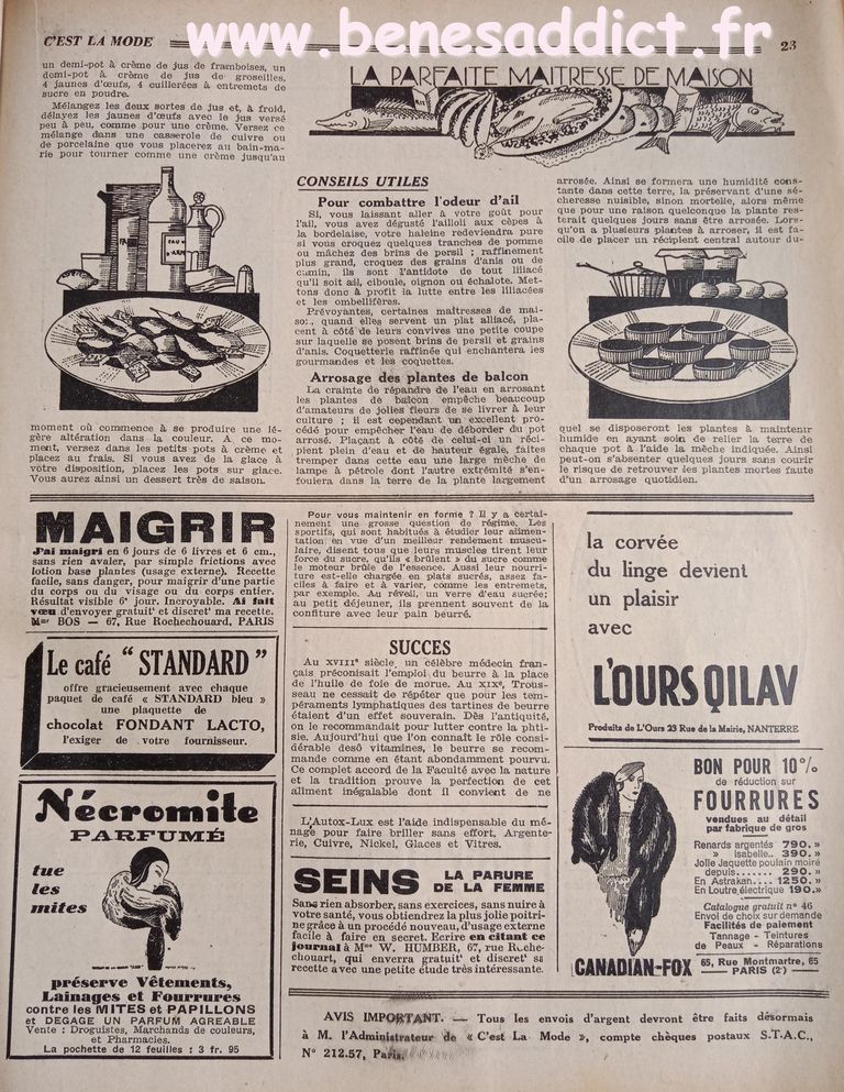 avant guerre1933 et des Tas de patrons/modèles GRATUITS, Tricot, Couture, Crochet, cuisine