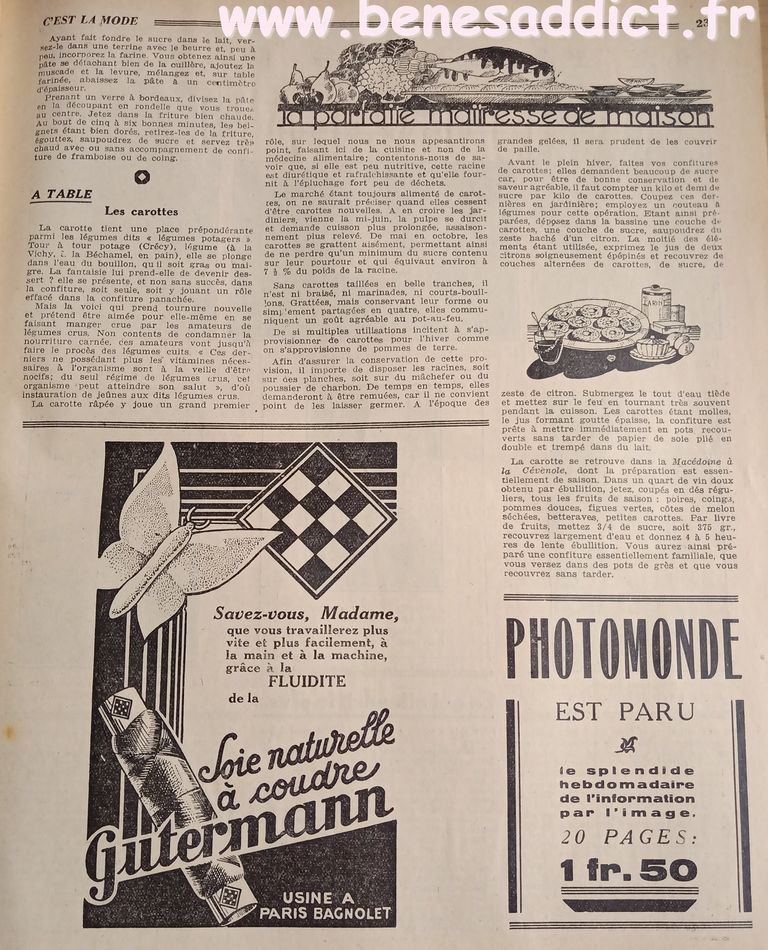L'avant guerre1933 et des Tas de patrons/modèles GRATUITS, Tricot, Couture, Crochet, cuisine