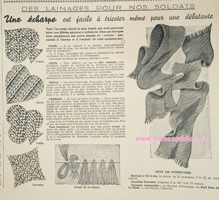 Plongeon Au Cœur de 1939, Nombreux Modèles à Tricoter, Coudre, Crocheter