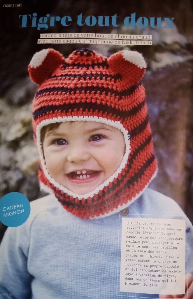 Cagoule en tricot avec pompons ludiques pour bébé garçon