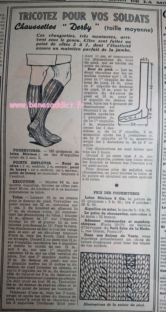 Mode d Antan, 1941, Tricot,Couture, Crochet, Cuisine, Courrier des Lectrices