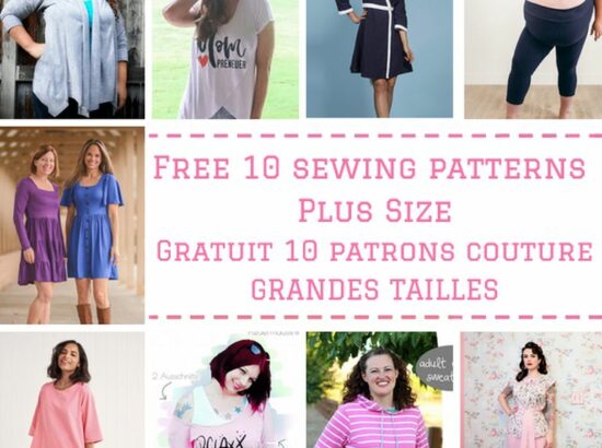 10 Superbes Patrons Couture GRATUITS Grandes Tailles – 10 Free Sewing Patterns plus size