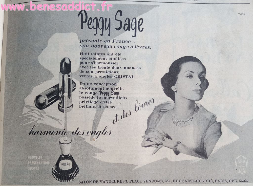 reclame peggy sage ancienne