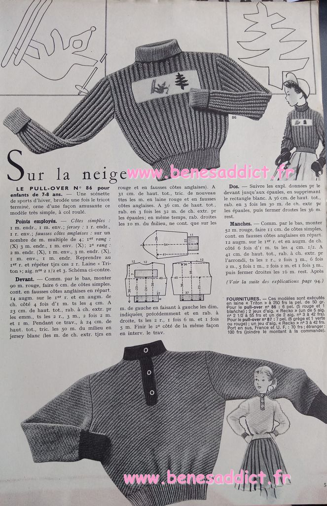 modes et travaux vintage tricot