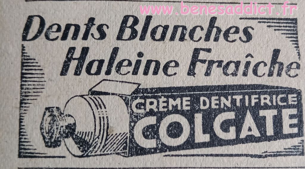 reclame dentifrice colgate 1948