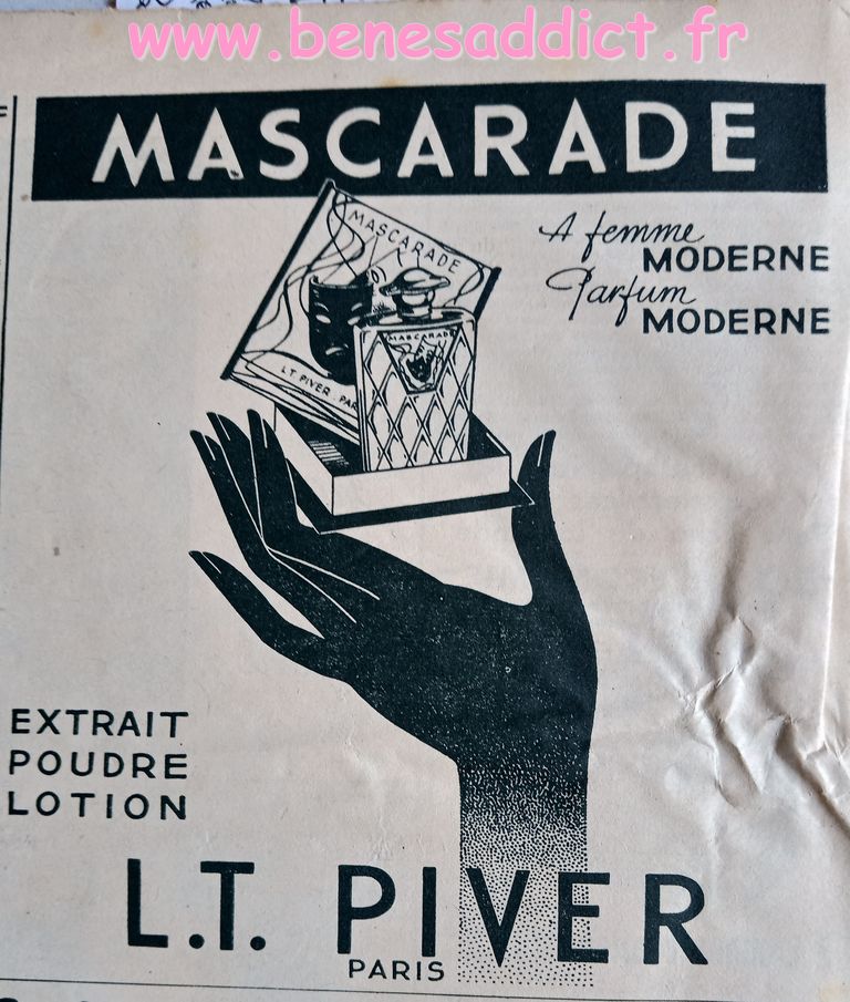 vintage rétro 1939 pub reclame piver mascarade