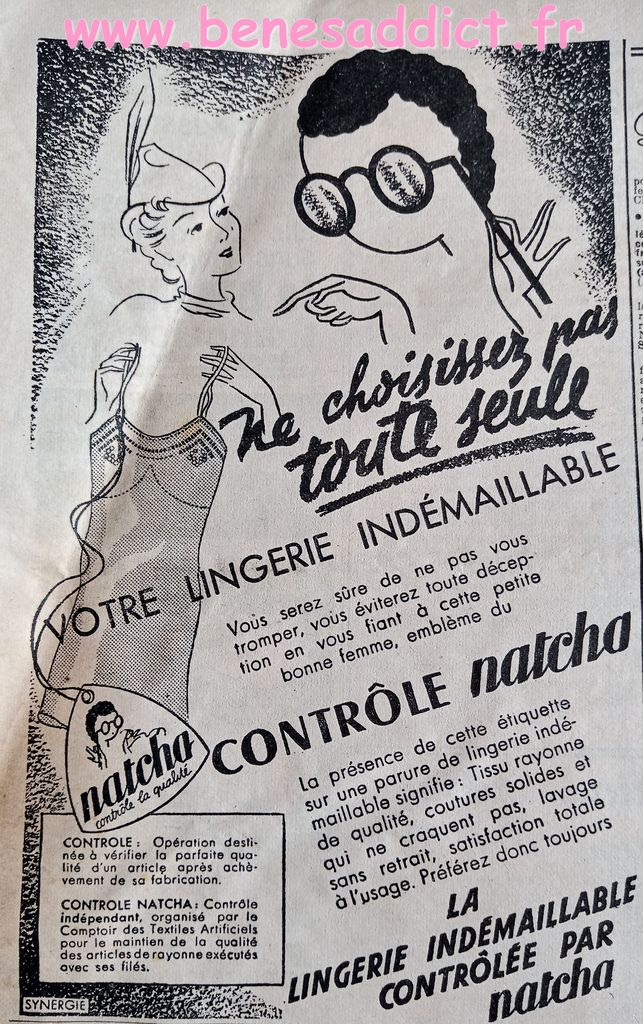 vintage rétro 1939 controle natcha