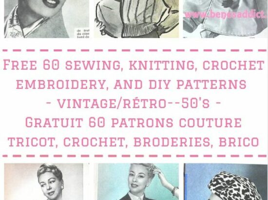 La Fibre Vintage, 1957 , Patrons GRATUITS Couture, Tricot, Crochet, Broderie