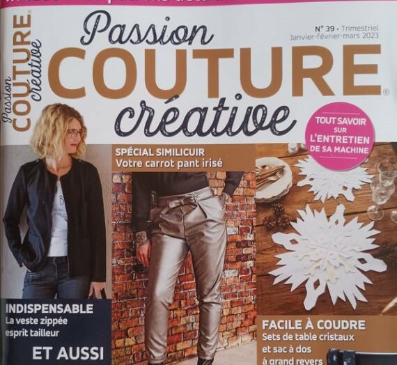 « Passion Couture Créative n°39, 11 BEAUX Modèles Hivernaux » Revue de Presse